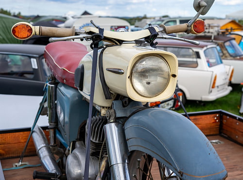 An old vintage GDR motorbike from East Germany