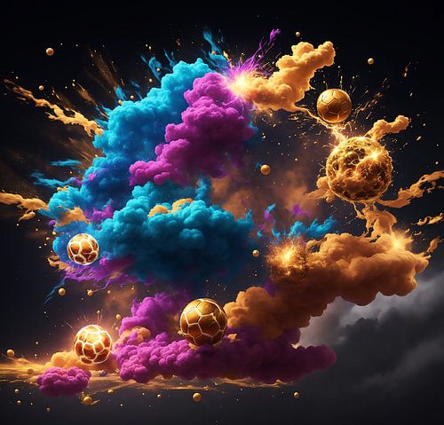 Colours and gold explosion