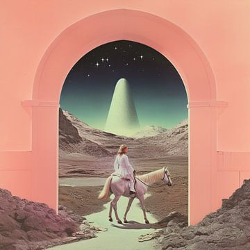 Een nieuwe wereld binnengaan Collagekunst van Samantha Hearn