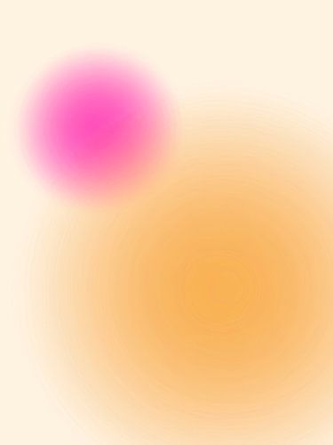 Abstract kunstwerk in roze en geel, Positieve auraposter van Femke Bender