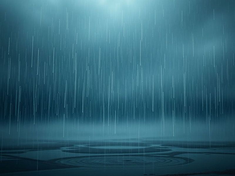 La cascade du dévoilement : Une pluie lumineuse de sérénité azurée par Artistic