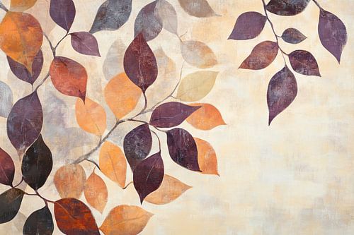 Feuilles d'automne abstraites sur des branches