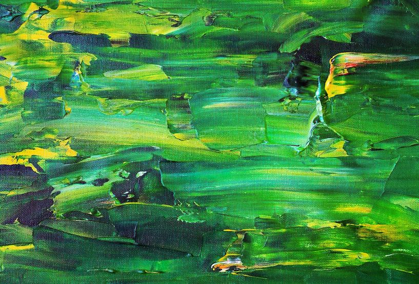 Go Green Abstract von Owolan Art