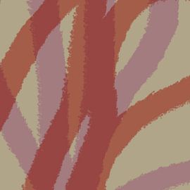 Pop of colors. Neon art. Abstract lines in terracotta and pink by Dina Dankers