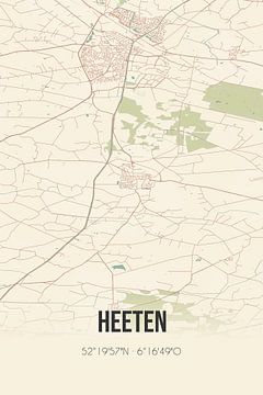 Vintage landkaart van Heeten (Overijssel) van Rezona