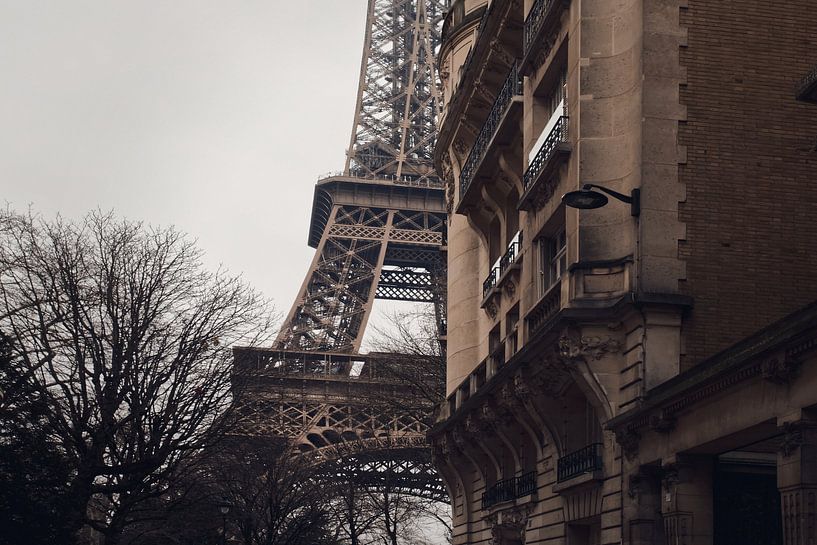 Der Eifelturm in Paris, gerendert im Vintage-Stil von Robert Jan Smit
