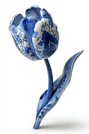 Delfter-Blau-Tulpe, elegant und botanisch von Wilma Mesman