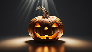 Halloween Kürbis mit Gesichtszügen