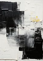 Abstract artwork picture art print painting black white