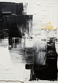 Abstract artwork picture art print painting black white by Niklas Maximilian