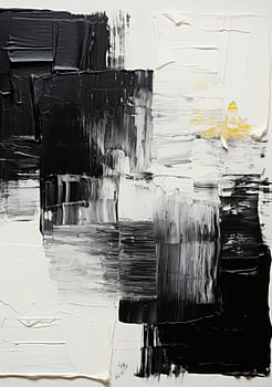 Abstrakte Kunstwerk Bild Kunstdruck Gemälde Schwarz Weiß