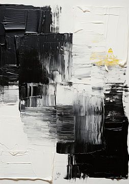 Abstract kunstwerk prent schilderij zwart wit van Niklas Maximilian