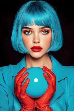 Cheveux bleus, je m'en fiche sur PixelMint.