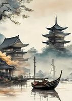 Japanse dorpsboot