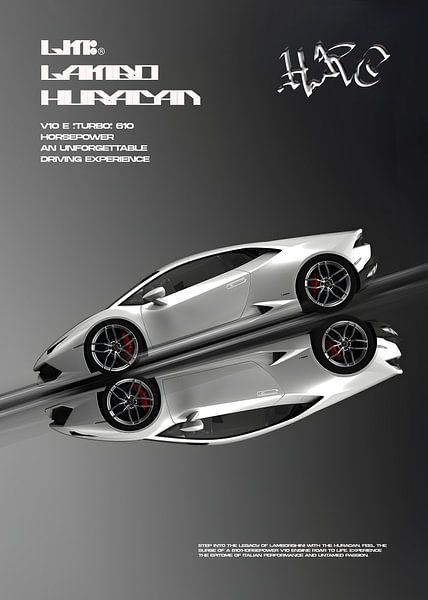 Lamborghini Huracan Poster von Ali Firdaus