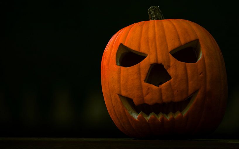 Pumpkin with Halloween face by Maarten Salverda