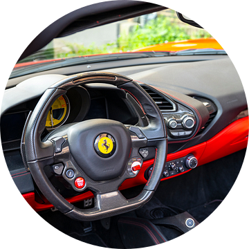 Ferrari 488 Spider sportwagen dashboard van Sjoerd van der Wal Fotografie