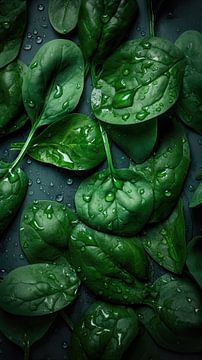 Spinach on the kitchen counter by Studio XII