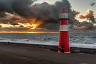 Westkapelle lighthouse at sunset by Bill hobbyfotografie thumbnail