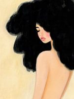 Fille aux cheveux noirs