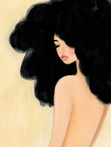 Fille aux cheveux noirs sur Franka Poulain