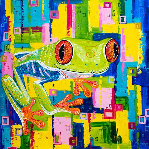 Grenouille arboricole aux yeux rouges