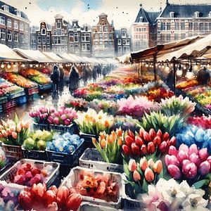 Marché aux fleurs d'Amsterdam