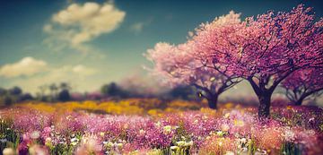 Illustration de printemps colorée sur Animaflora PicsStock