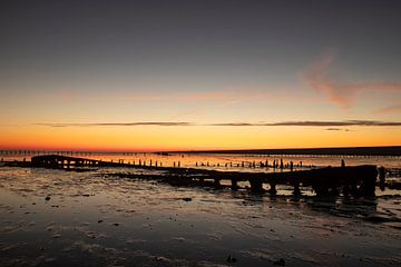 De Waddenzee bij zonsopkomst