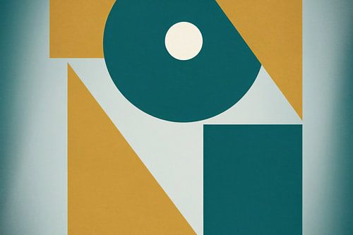 Motif géométrique avec cercle et carré