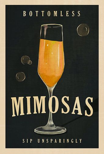Mimosas sans fond Art déco Bar à cocktails Art