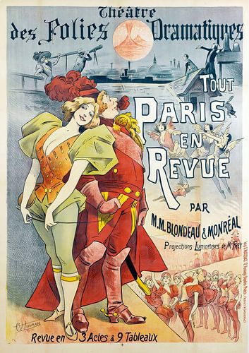 Alfred Choubrac - Théâtre Des Folies Dramatiques, Tout Paris En Revue Par M.M. Blondeau And Monreal (1889)