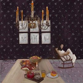 Un petit-déjeuner et un livre sur Osheensgallery