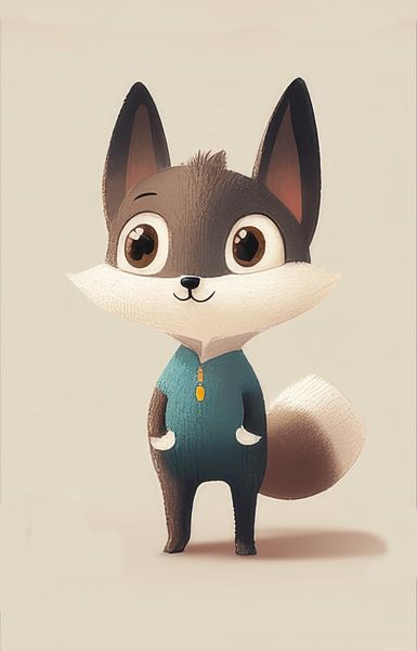 "Cute Fox Cartoon Character – Cheerful and Modern Style" by fredi arlangga