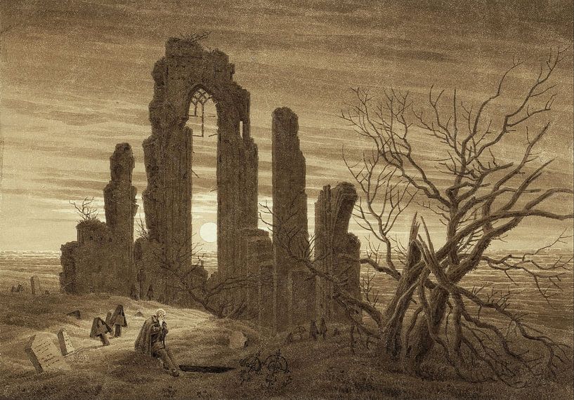 Winter - Night - Old age and death, Caspar David Friedrich - 1803 by Het Archief