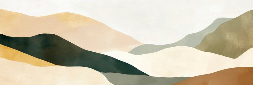 Gentle hills in earthy tones by Poster Art Shop