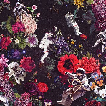 Bloemen en astronauten van Vertigo Artography