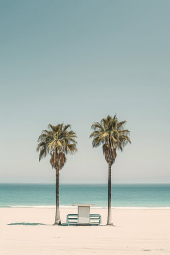 Minimalistische strandkunst