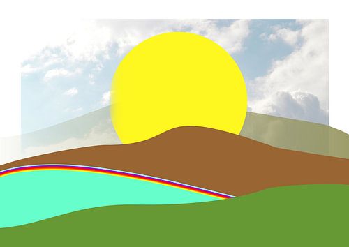 Sonne in der Landschaft 1 von Eckhard Berger