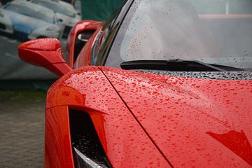 Ferrari F8 Tributo in de regen van Robert Verbrugge