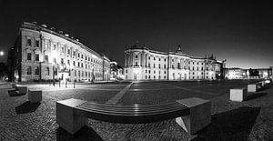 Bebelplatz Panorama in der Nacht (Schwarzweiss)