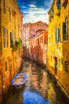 Reflecties op een Venetiaans kanaal van Joseph S Giacalone Photography