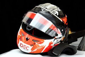 Casque de pilote de course