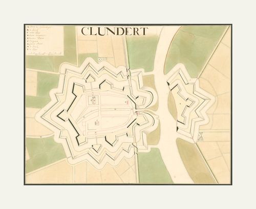 Ancienne carte des fortifications de Klundert