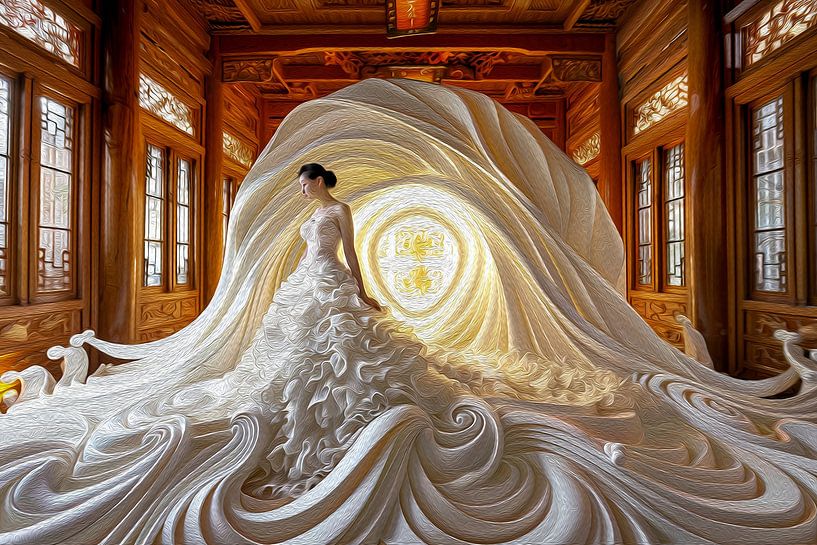 Hochzeitskleid Asiatische Frau schickes Kleid von Egon Zitter