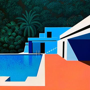 Hiroshi Nagai - Landschap, zwembad, zomer, A van Vivanne