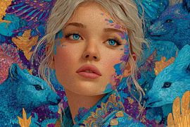 spiritual life with portrait of woman