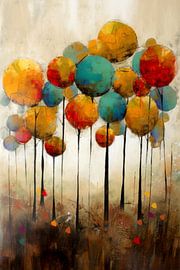 Peinture de la forêt des cercles sur Preet Lambon