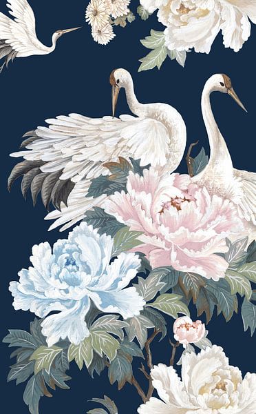 Pearly White Cranes I, Eva Watts  by PI Creative Art
