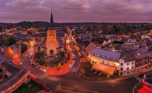 Dronefoto van kerstsfeer in Simpelveld